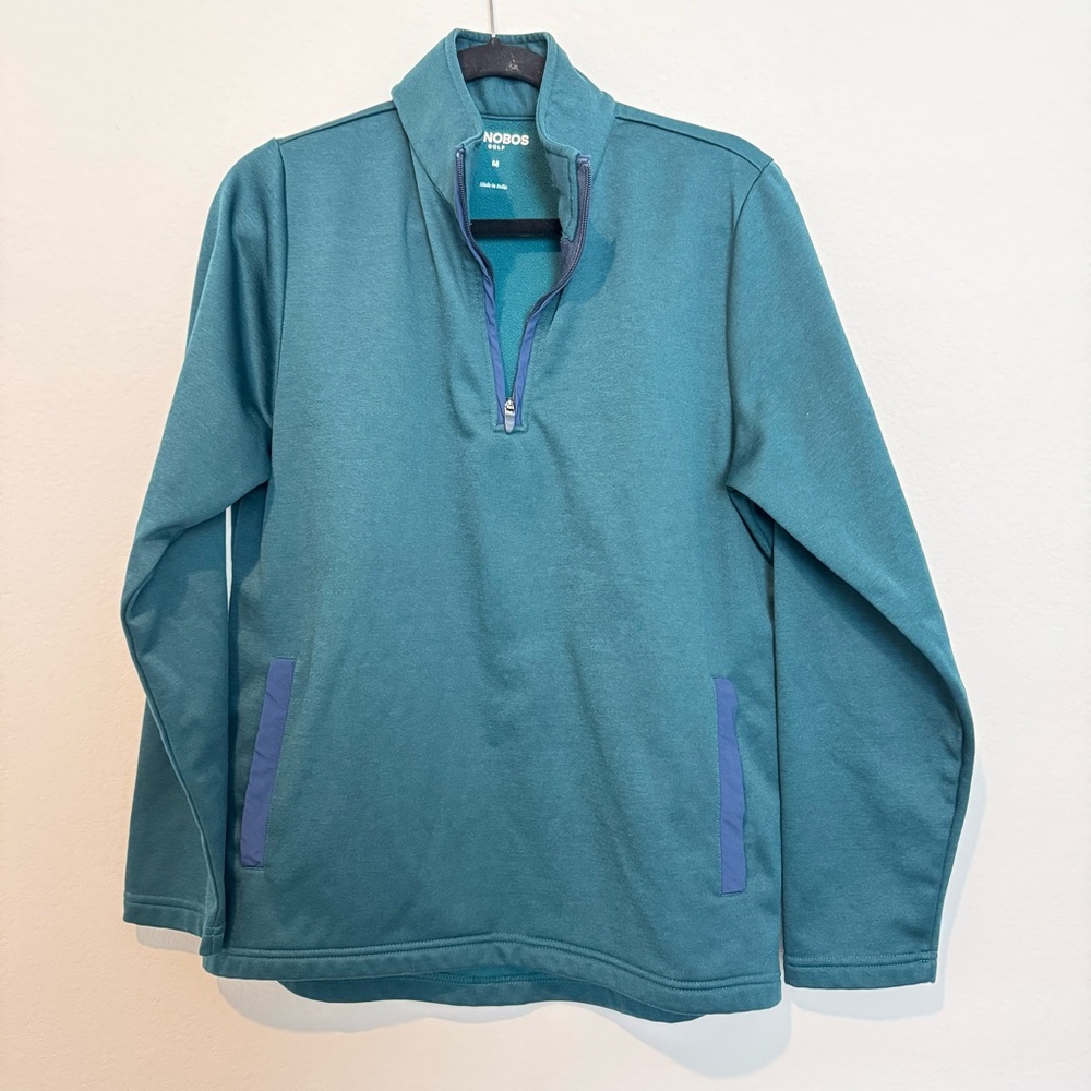 Bonobos Golf Green Half Zip Fleece Pullover Sweater